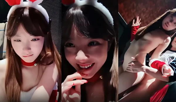 極品身材嫩妹身穿聖誕服和男友在KTV裏瘋狂做愛啪啪大屌無情抽插