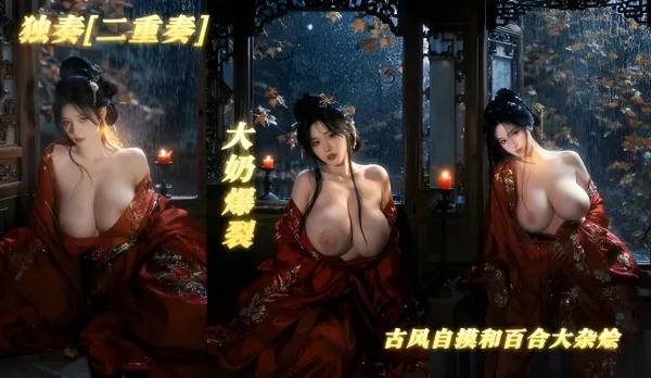 獨奏二重奏 古風百合美女大雜燴 撫摸雪白奶子誘惑 相互磨豆腐嬌喘呻吟 畫面絕美