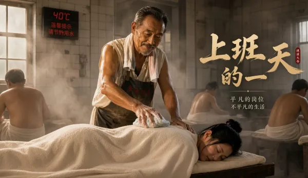 搓澡大爺上班的一天 猥瑣大爺已搓澡名義撫摸美女全身 摳弄發情後深吻調情