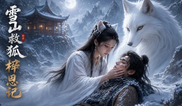 雪山救狐榨恩記 第1集 雪山救下的狐貍幻化雙馬尾巨乳美女報恩 讓男人肆意抽插當